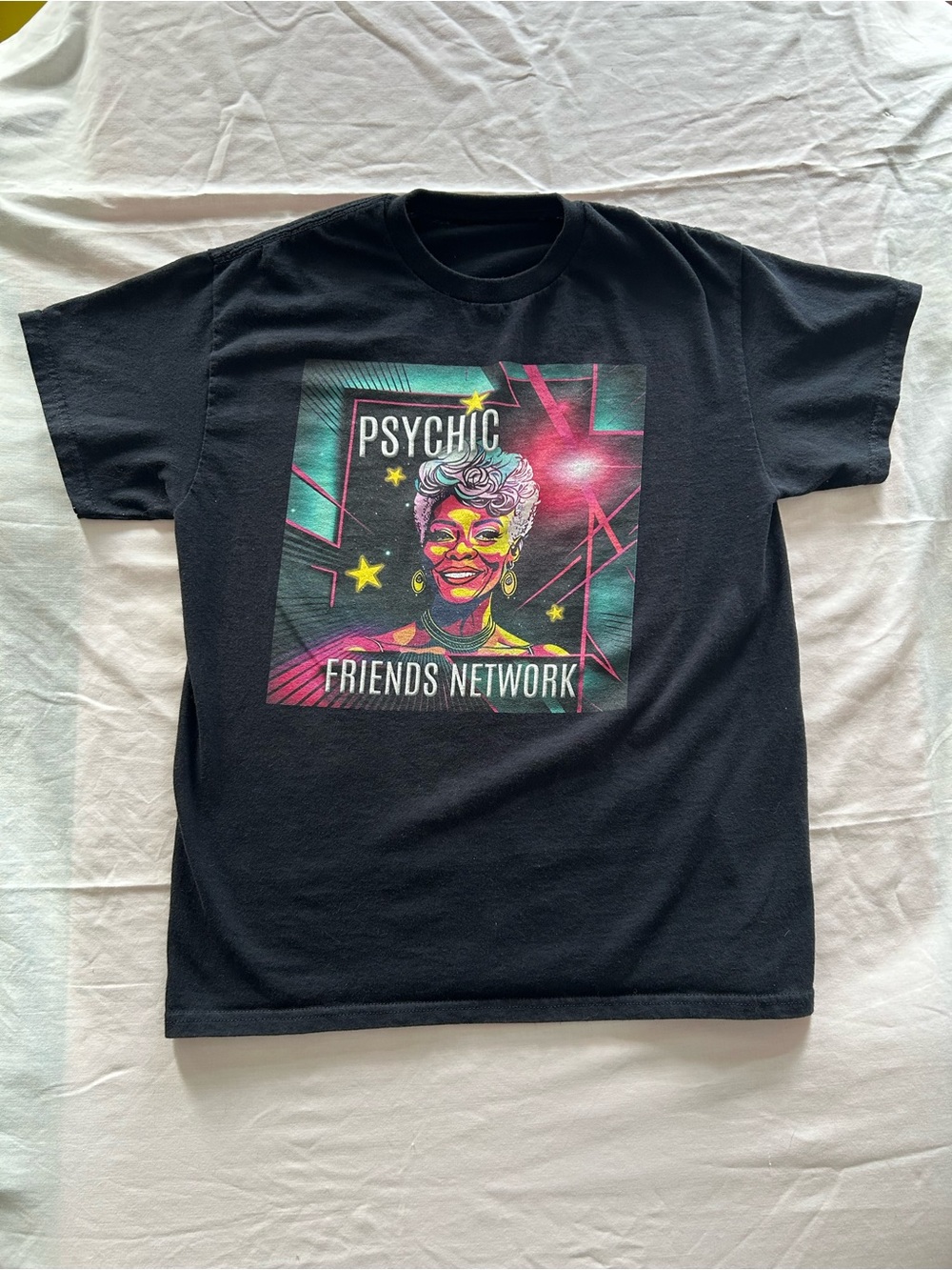 Retro Psychic Friends Network Graphic Tee T Shirt Retro 80s Dionne Warwick - Picture 4 of 5